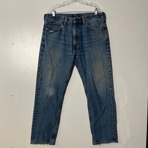 Levi’s 505 Regular Straight Leg Distressed Casual Blue Jeans Men’s Size 36x30